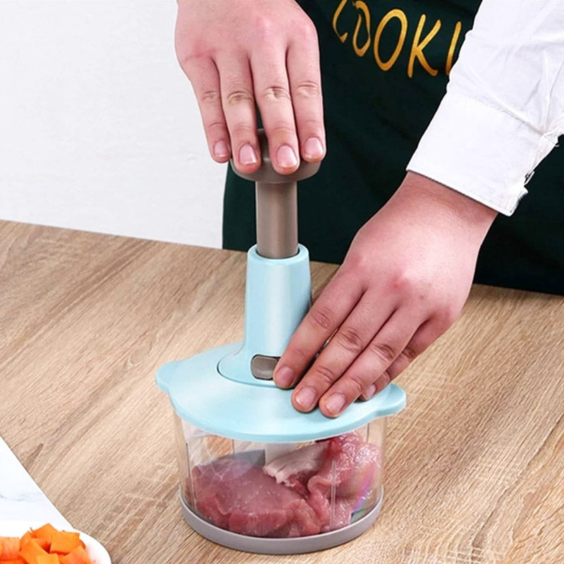 2 Liter Manual Food Chopper Vegetable Grinder Hand Press