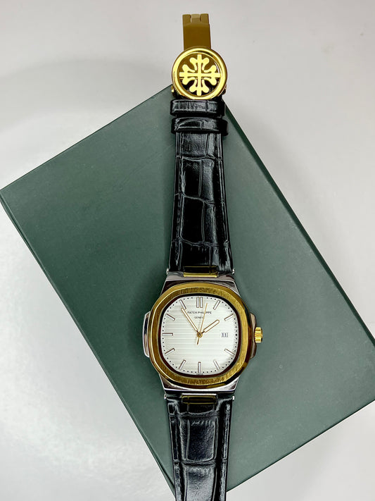 Patek Philippe Geneve Leather Strap Watch