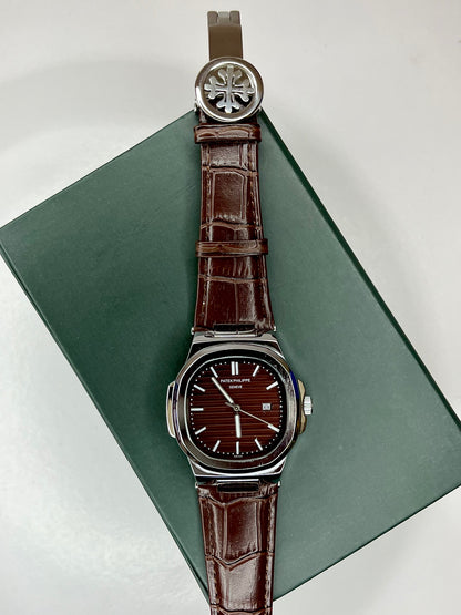 Patek Philippe Geneve Leather Strap Watch