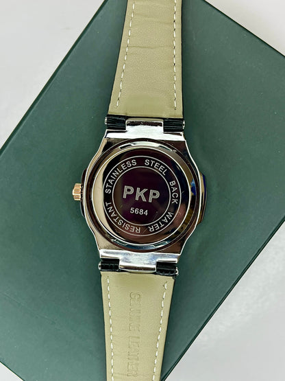 Patek Philippe Geneve Leather Strap Watch